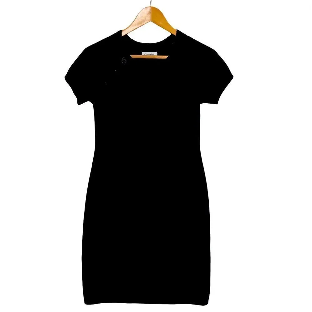 Calvin Klein Dress - merino wool/acrylic - Black - Size Small